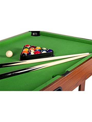 BILLARDTISCH 120CM POOLBILLARD BILLARD TISCH GRÜN MIT ZUBEHÖR  ZUM MITNEHMEN  FüR KLEINE UND GROßE BILLARD FANS AB 8 JAHRE - 3