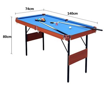 HLC Klappbar 140*74*80 CM Billiardtisch Pooltisch Snooker Tischspiel - 7